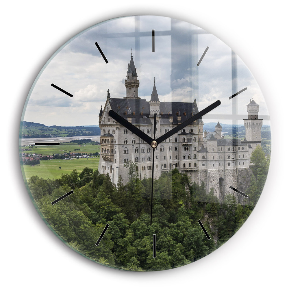 Château de Neuschwanstein Pendule murale ronde