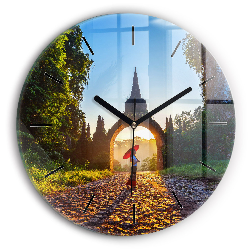 Parc de Surat Thani en Thaïlande Horloge ronde murale