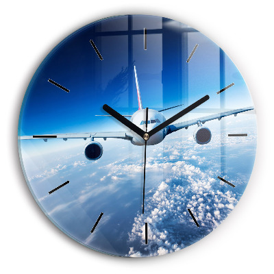 Avion Nuages Horloge ronde