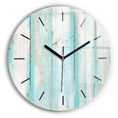 Planches bleues Horloge ronde murale