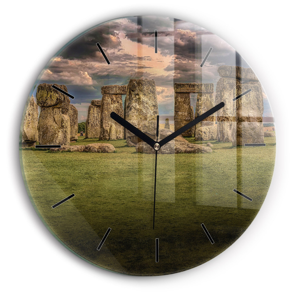 Stonehenge Nimbostratus Horloge ronde en verre