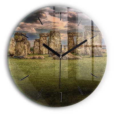 Stonehenge Nimbostratus Horloge ronde en verre
