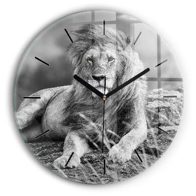 Abstrait - Lion Horloge ronde murale
