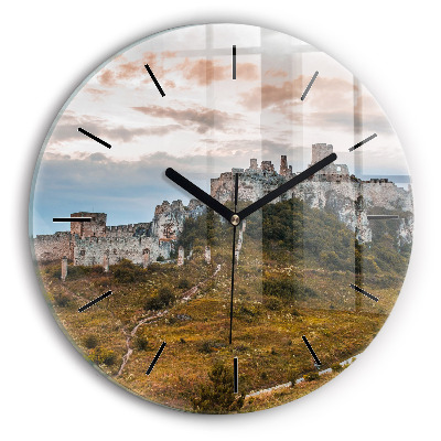 Château de Spiš en Slovaquie Horloge ronde murale