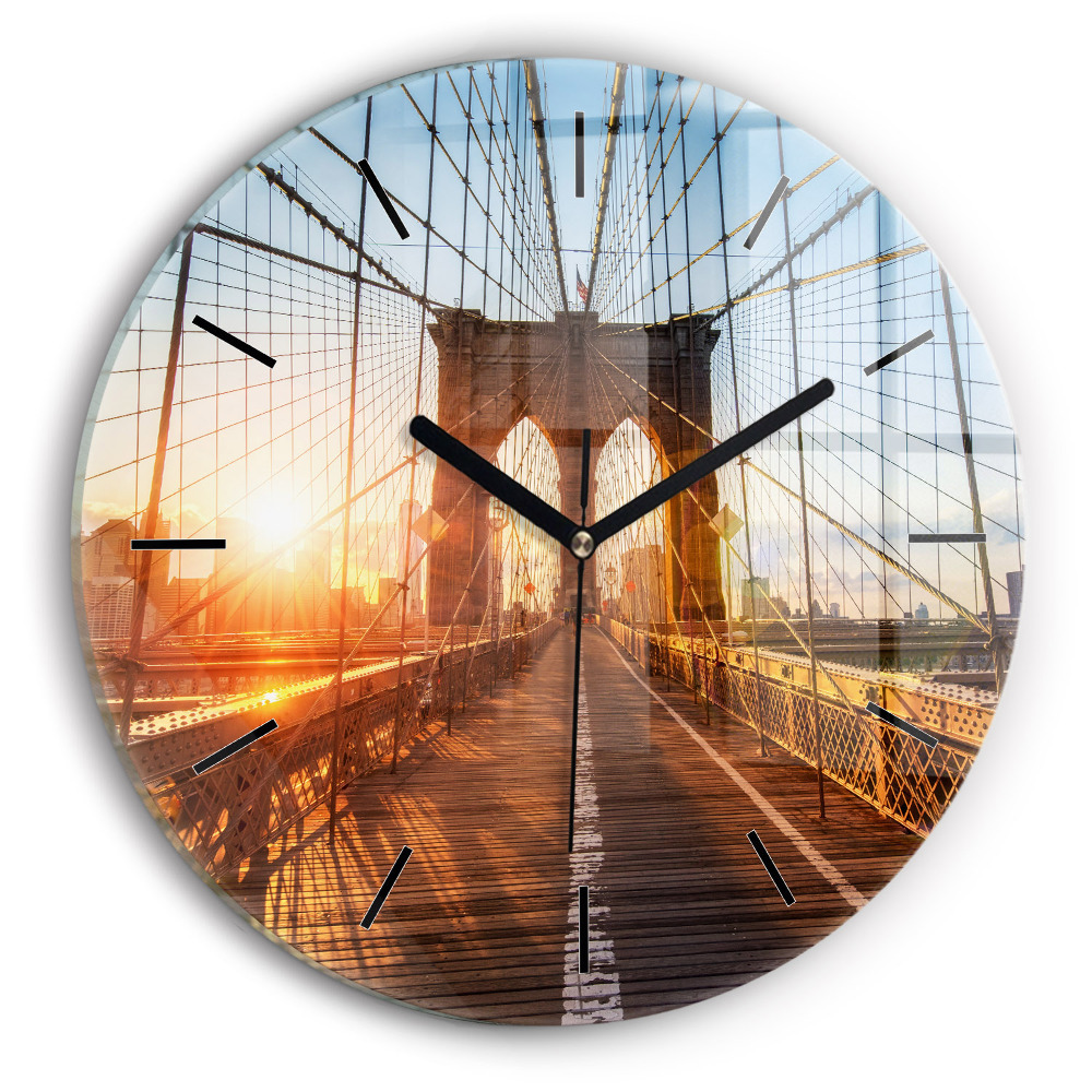 Pont de Brooklyn NYC Horloge ronde
