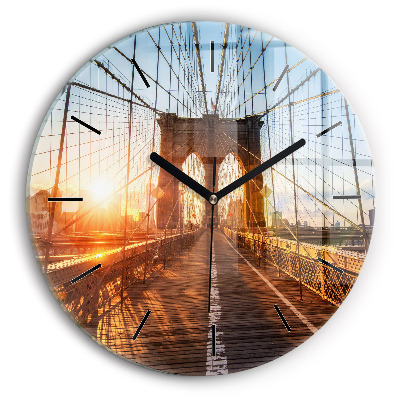 Pont de Brooklyn NYC Horloge ronde