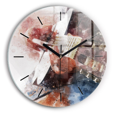 Visualisation de la guitare Pendule murale ronde