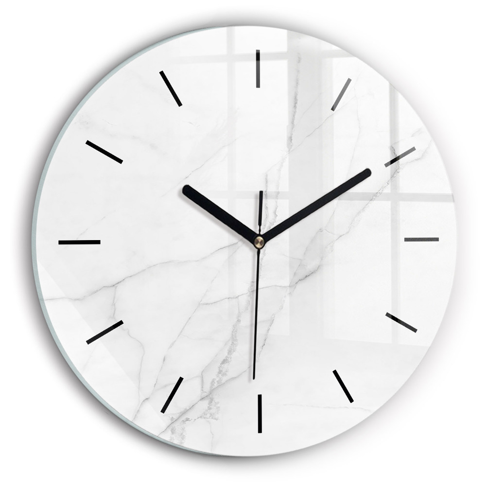 Marbre décoratif Horloge ronde en verre