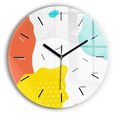 POP abstrait Horloge ronde murale
