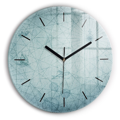 Carte vintage Pendule murale ronde