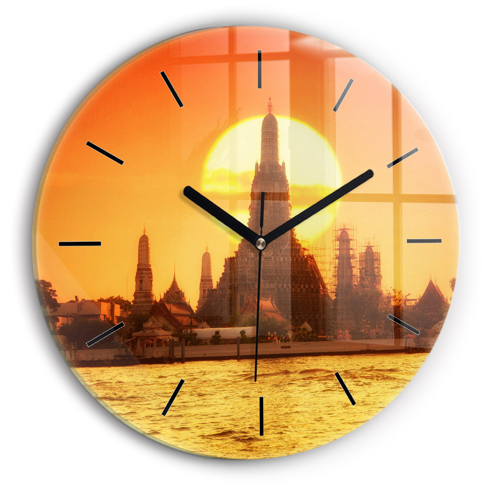 Wat arun Bangkok Thaïlande Horloge ronde