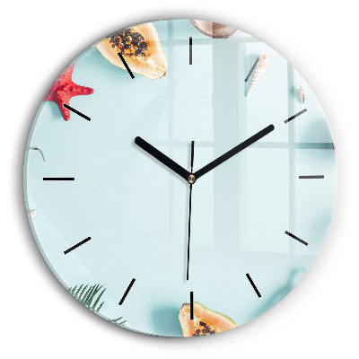 Composition d'été Horloge ronde murale