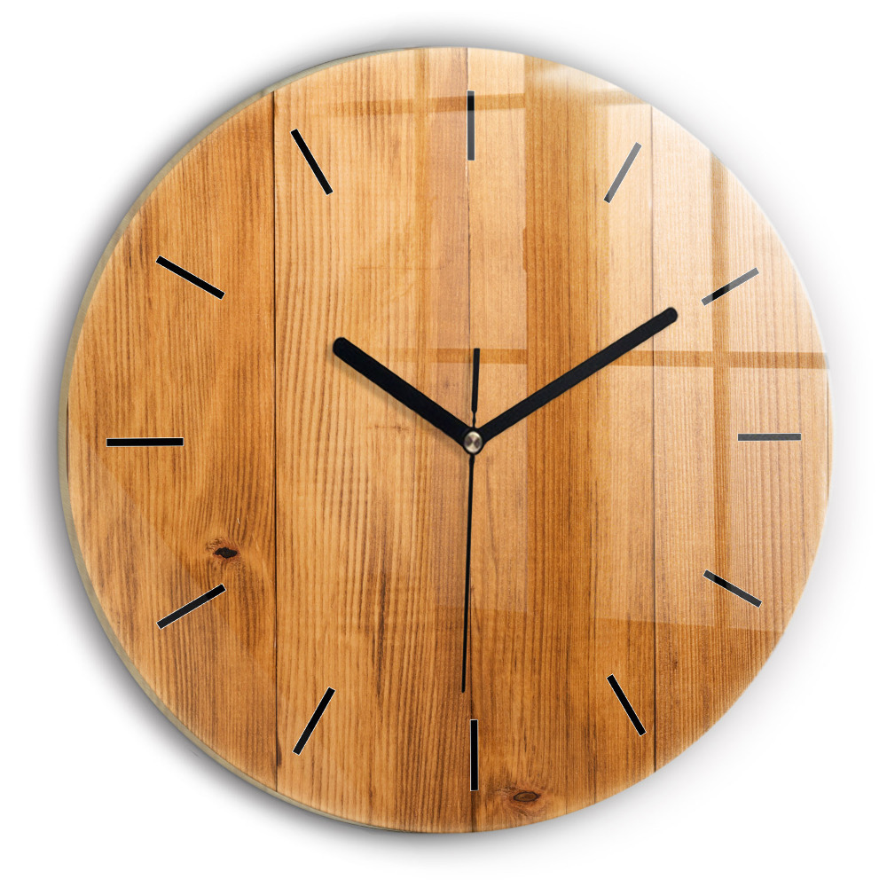 Planches en bois Horloge ronde murale