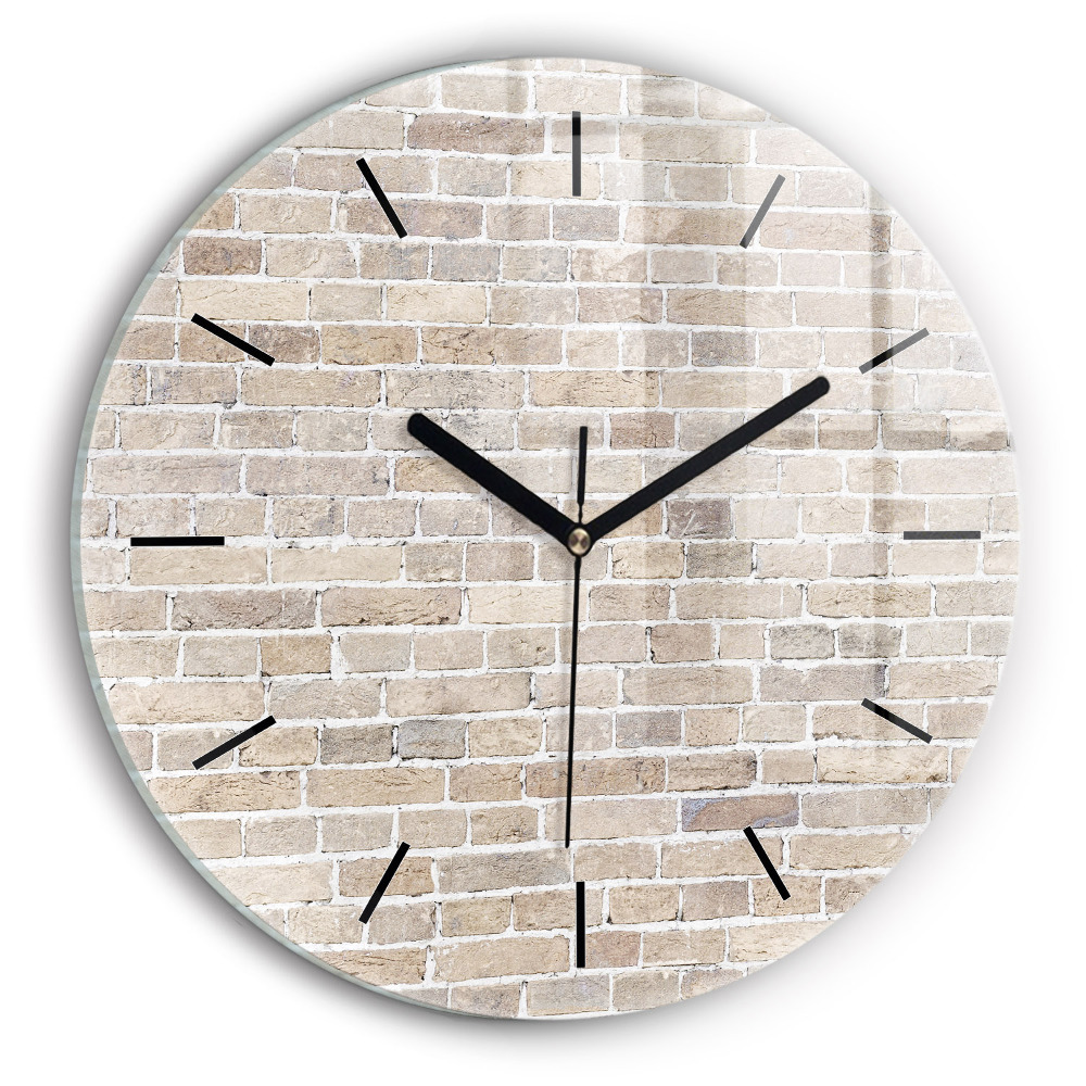 Mur de briques Horloge ronde murale