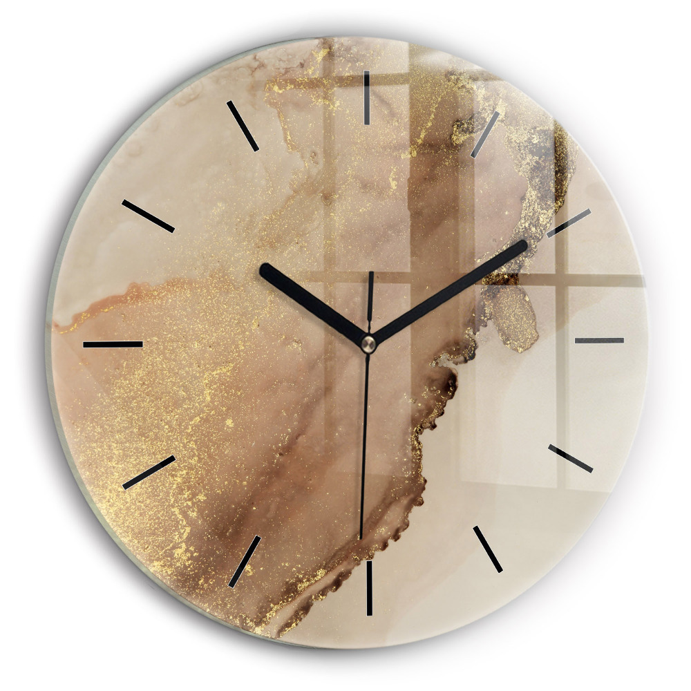 Art moderne beige Horloge ronde murale
