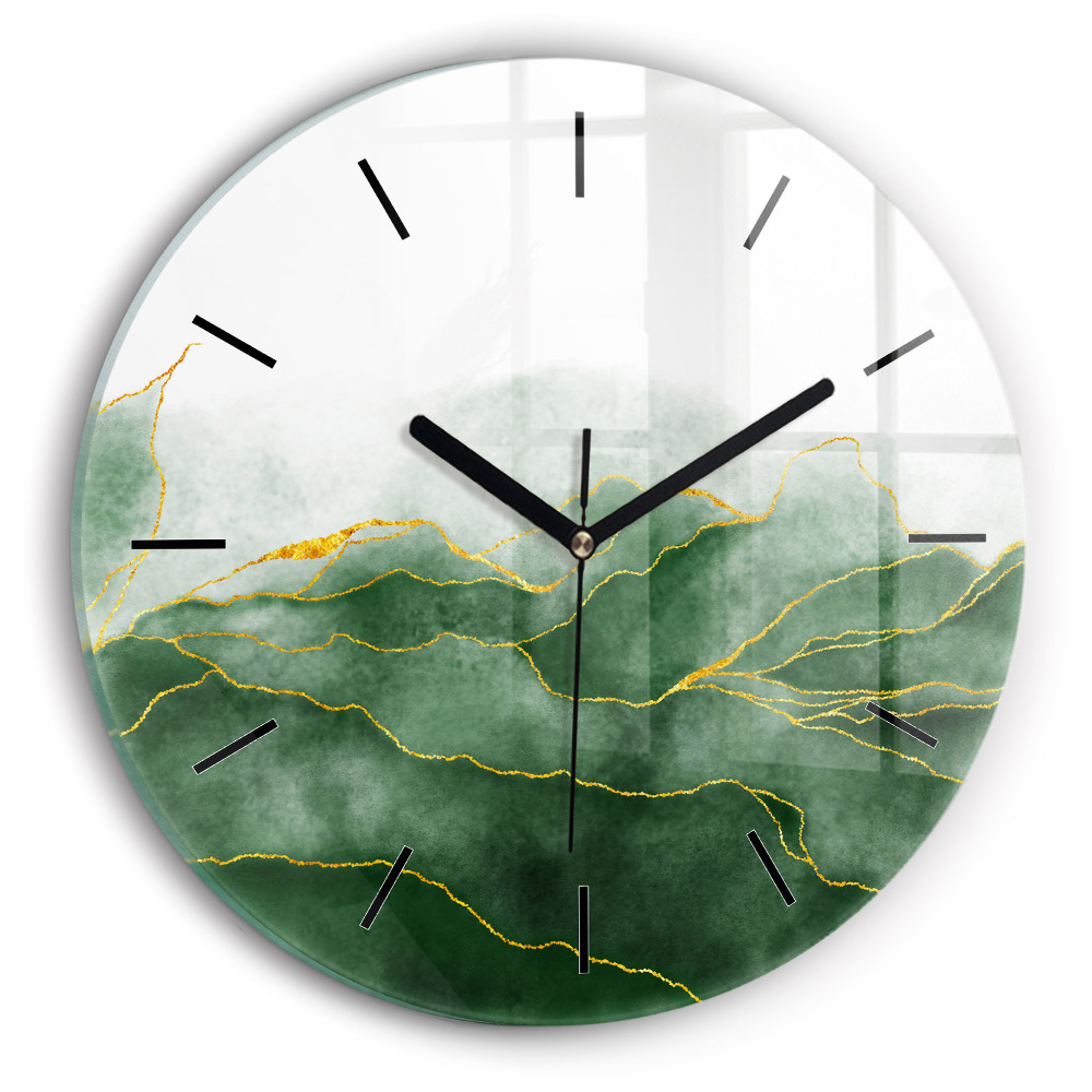 Feuilles abstraites Horloge ronde