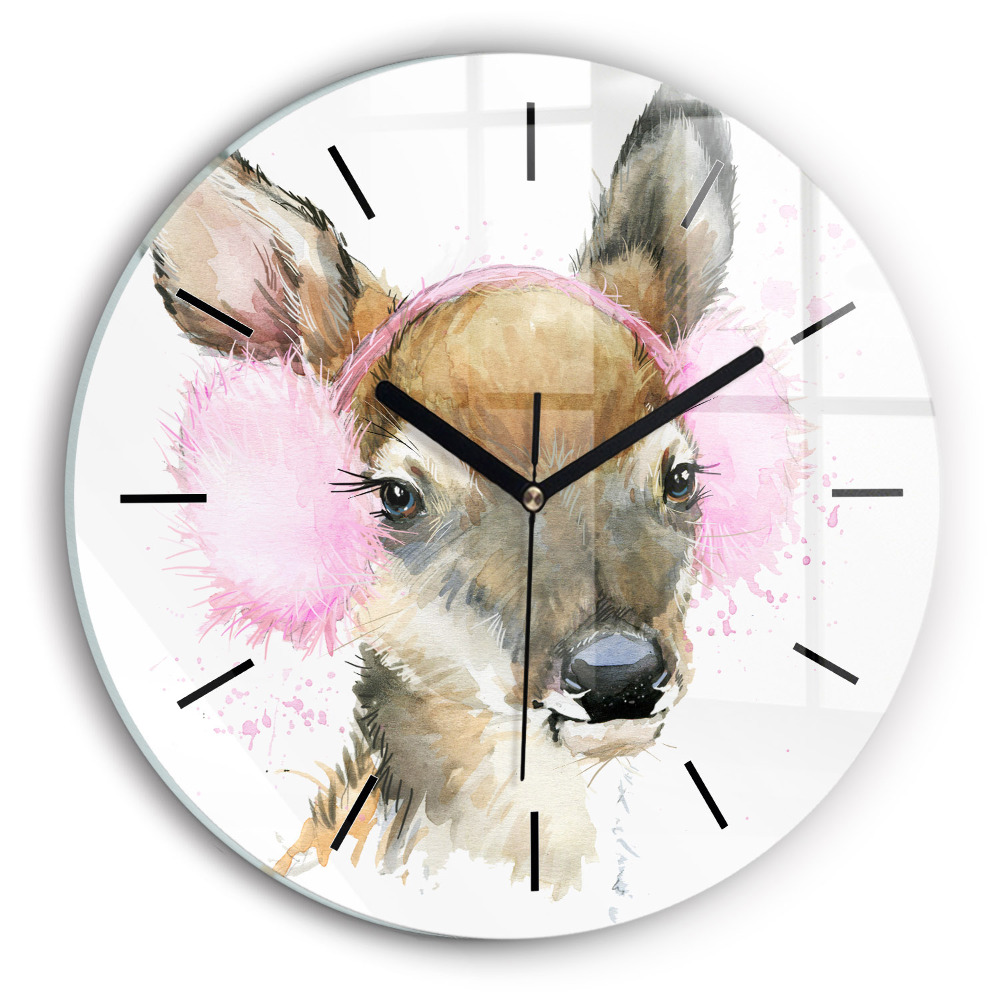 Cerf de la forêt Horloge ronde