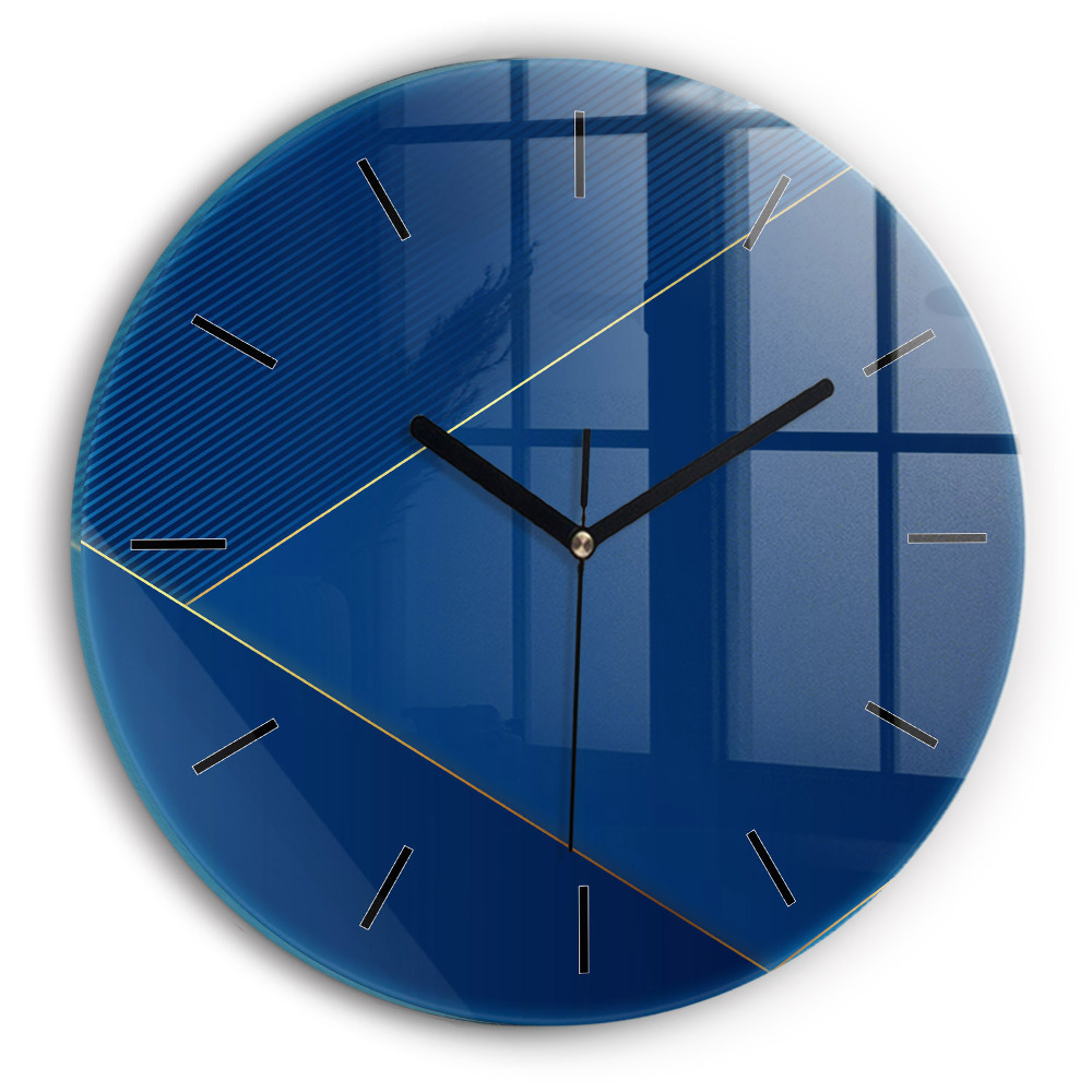 Abstraction ornementale Horloge ronde en verre