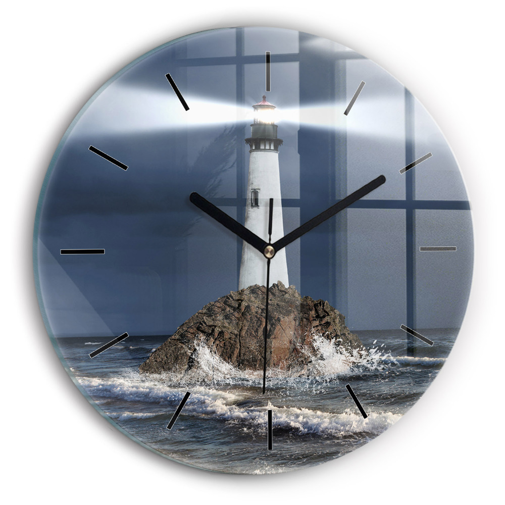 Phare Horloge ronde en verre