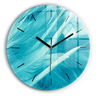 Vert turquoise vintage Horloge ronde murale