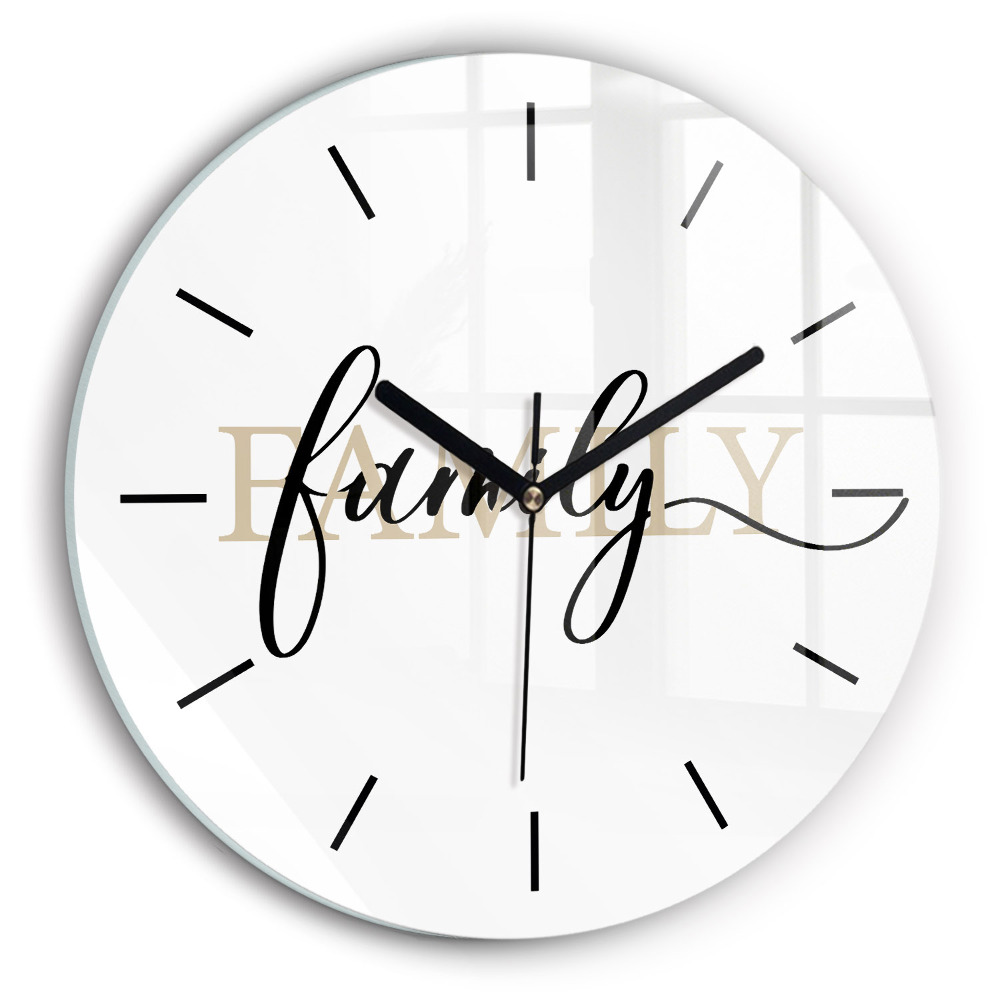 Inscription familiale Horloge ronde