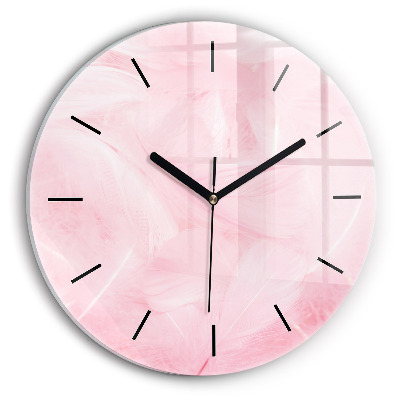 Plume abstraite Horloge ronde murale