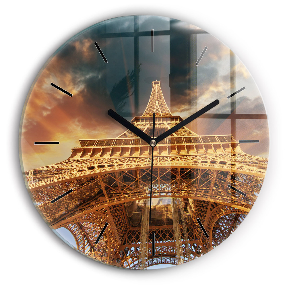 Tour Eiffel Horloge ronde murale
