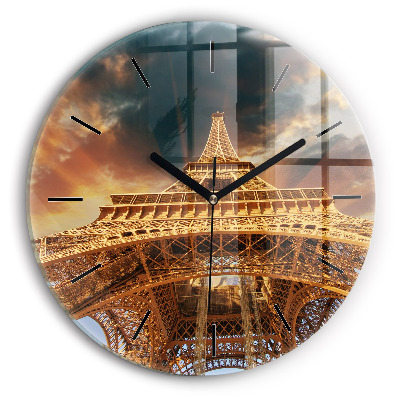 Tour Eiffel Horloge ronde murale