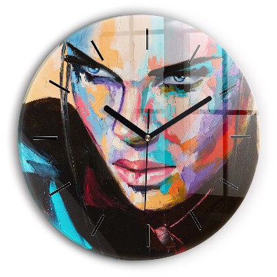 Portrait d'une femme Pendule murale ronde