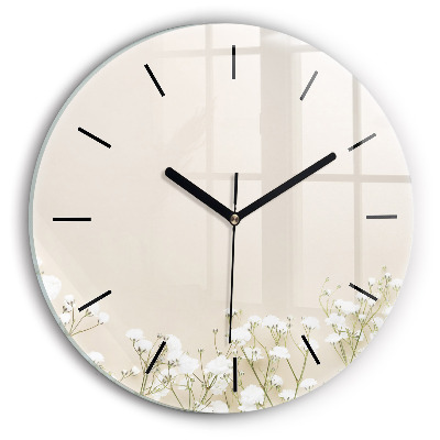Gypsophile en fleurs Pendule murale ronde