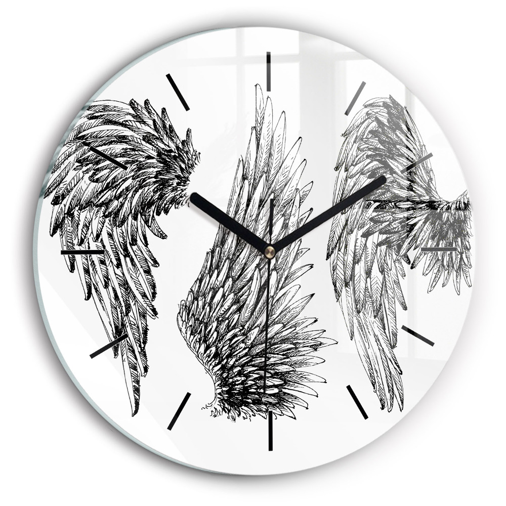 Ailes d'ange Pendule murale ronde