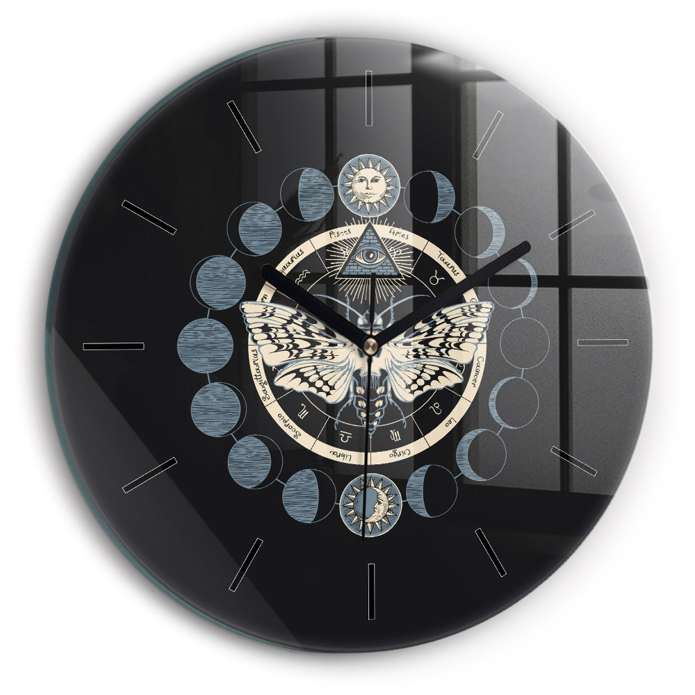 Phases de la lune Horloge ronde