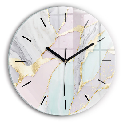 Motif de marbre Horloge ronde murale