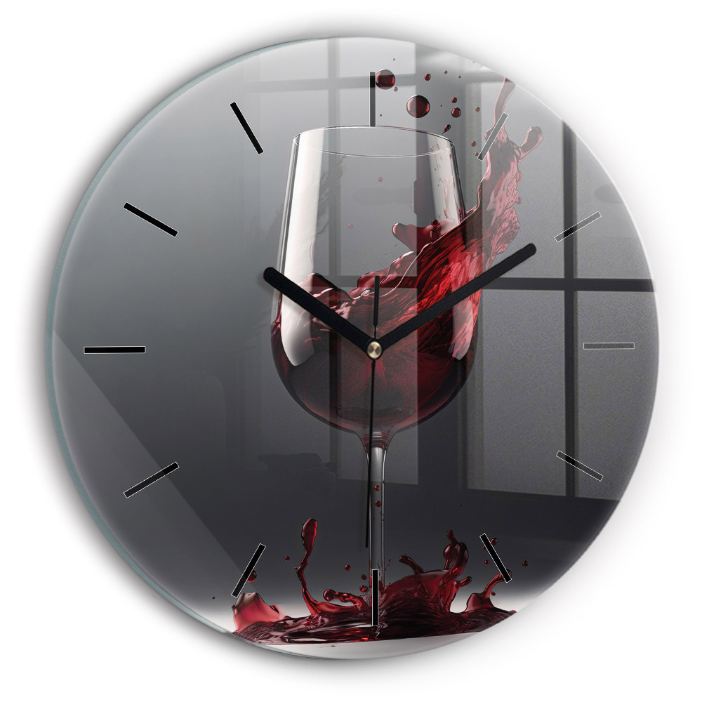 Lampe de vin rouge Pendule murale ronde