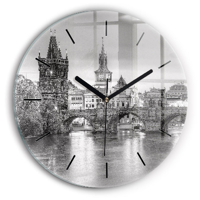 Pont Charles à Prague Horloge ronde murale