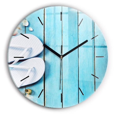 Accessoires de vacances Horloge ronde en verre