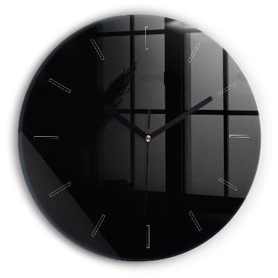 Noir Horloge ronde murale