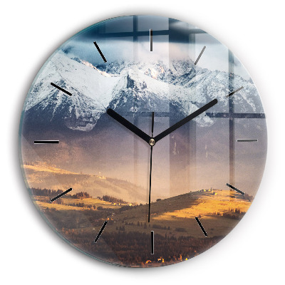 Paysage hivernal des Tatras Horloge ronde