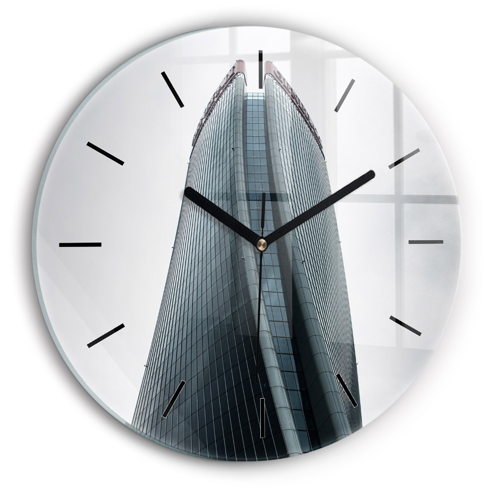 Gratte-ciel de Milan Horloge ronde murale