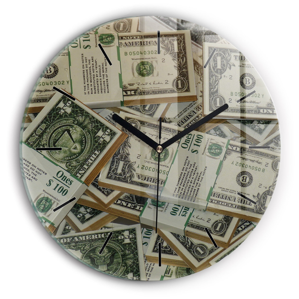 Dollars américains Horloge ronde