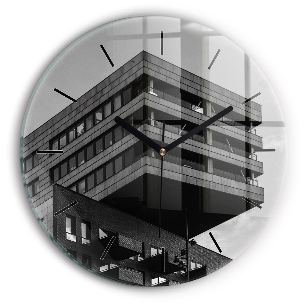 Architecture à Amsterdam Pendule murale ronde