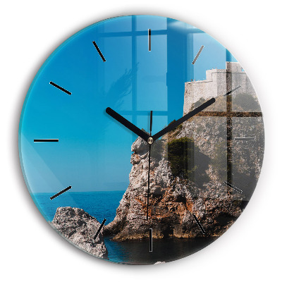Falaises de Dubrovnik Horloge ronde murale