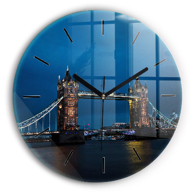 Tower Bridge Londres la nuit Pendule murale ronde