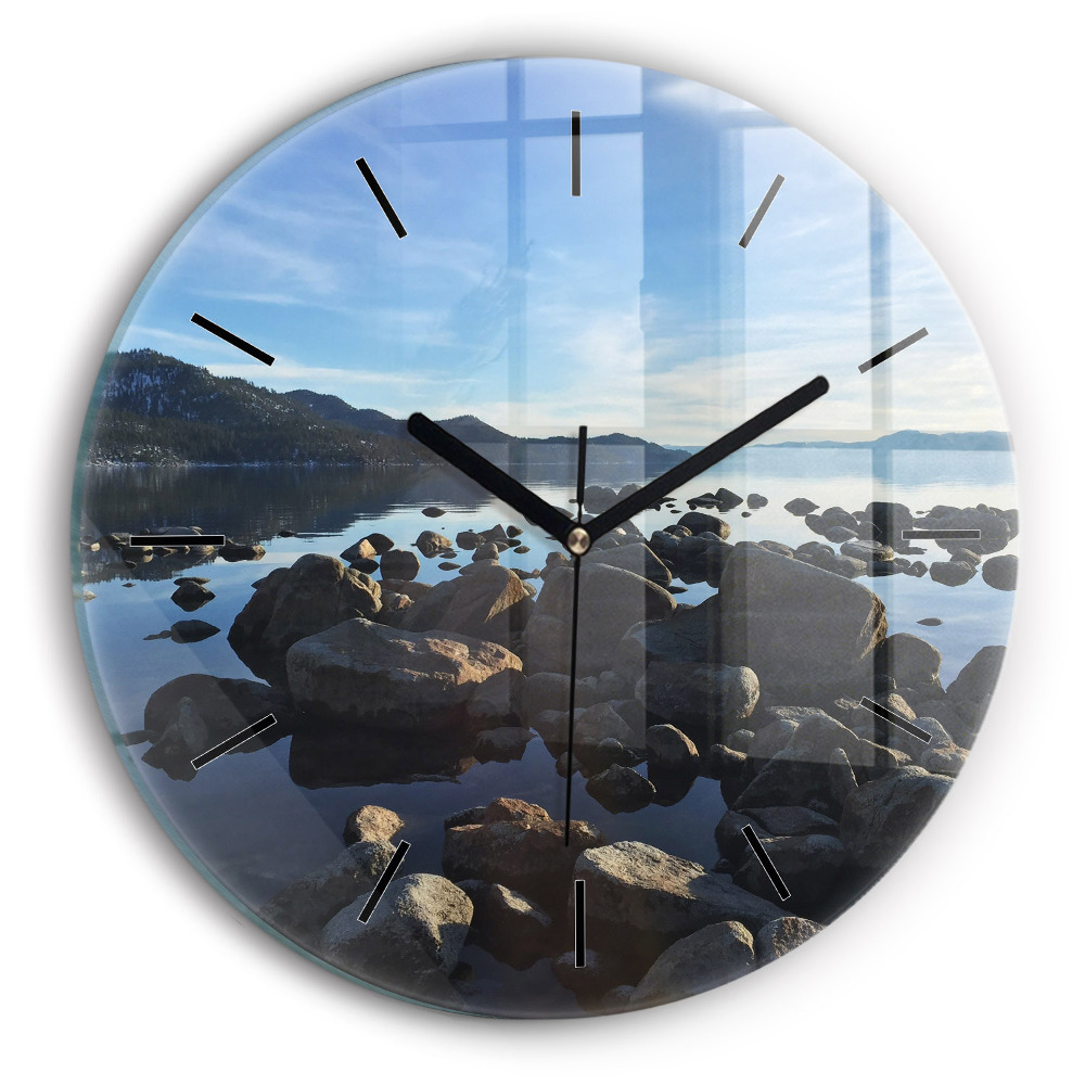 Vue sur la mer Horloge ronde murale