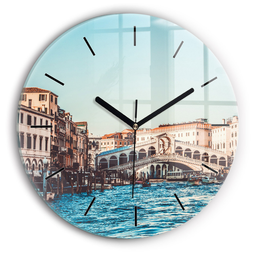 Le pont du Rialto à Venise Horloge ronde murale