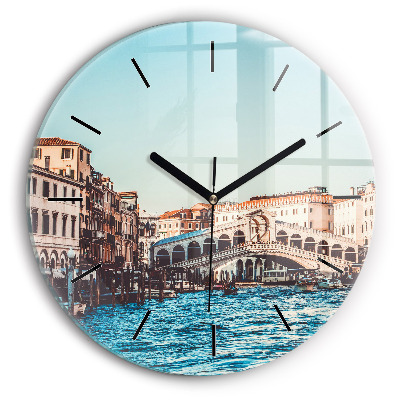 Le pont du Rialto à Venise Horloge ronde murale