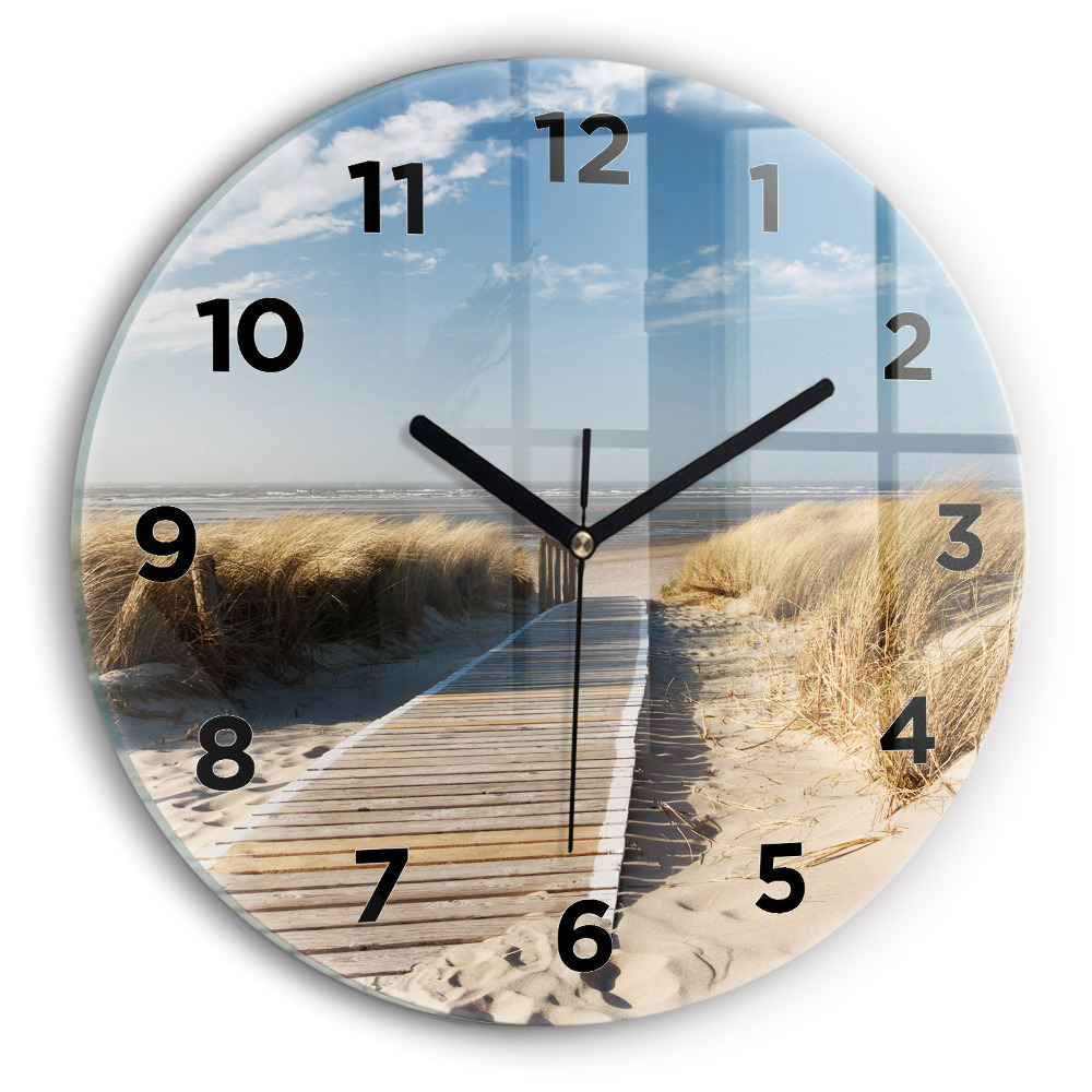 Horloge ronde Vue de la plage