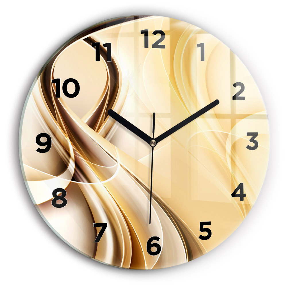 Horloge ronde Vagues abstraites