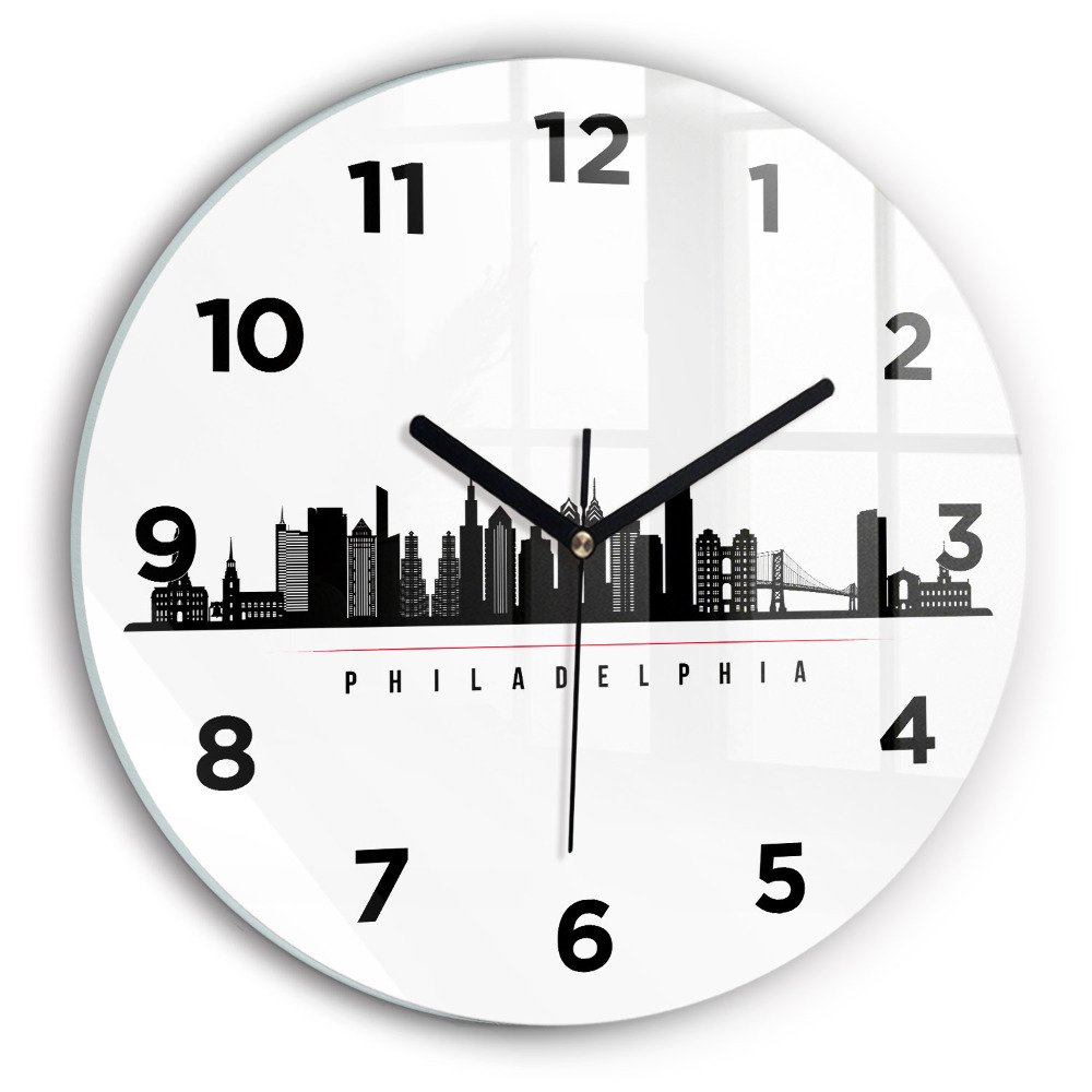 Horloge ronde Illustration Philadelphie