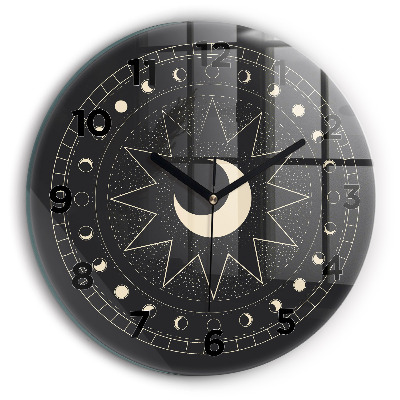 Horloge ronde murale Phases de la lune